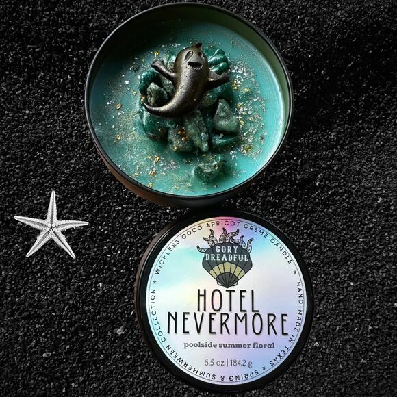 Hotel Nevermore Luxury Wickless Candle: Poolside Summer Floral Scent - Picture 1 of 10